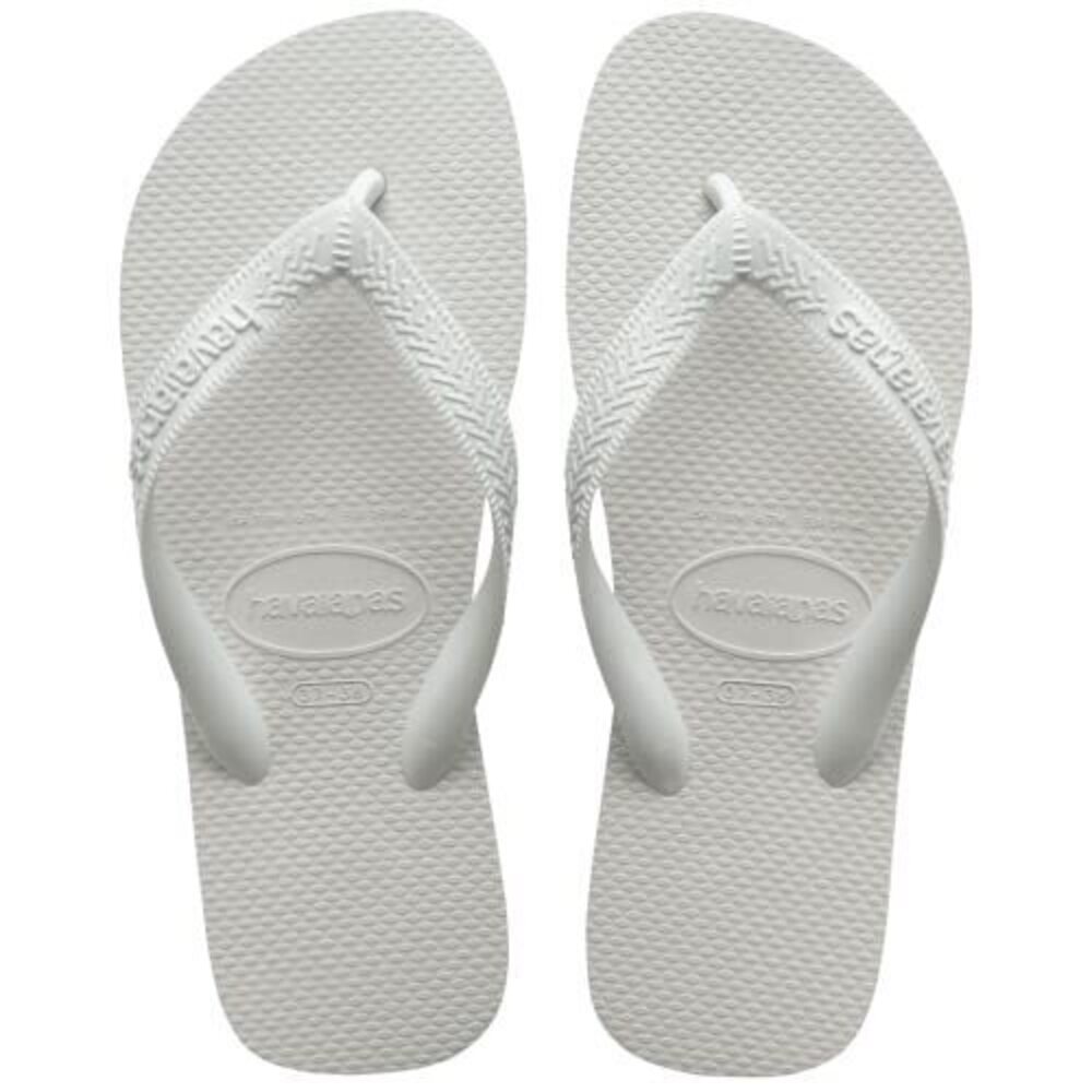 HAVAIANAS MEN'S TOP FLIP FLOP SANDAL, WHITE, 11-12